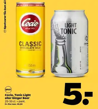 Netto Cocio, eller ginger beer tonic light tilbud