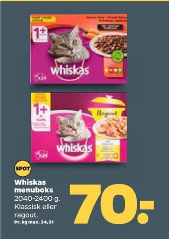 Netto Whiskas menuboks tilbud