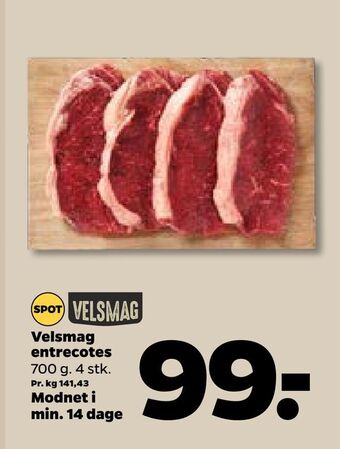 Netto Velsmag entrecotes tilbud