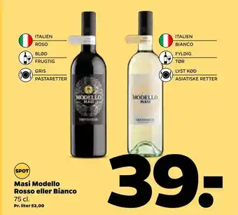 Netto Masi modello rosso eller bianco tilbud