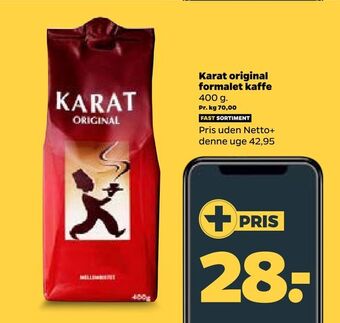 Netto Karat original formalet kaffe tilbud