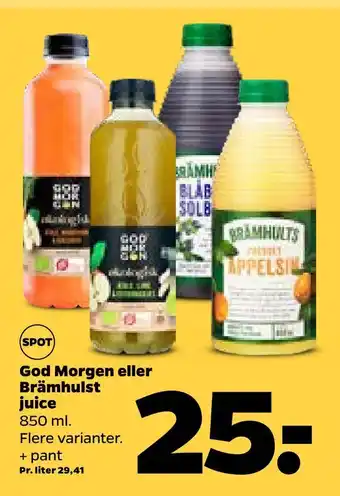 Netto God morgen eller brämhulst juice tilbud