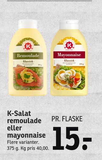 SPAR K-salat remoulade eller mayonnaise tilbud