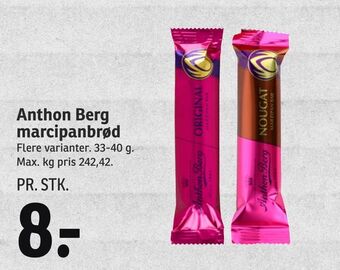 SPAR Anthon berg marcipanbrød tilbud
