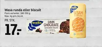 SPAR Wasa runda eller biscuit tilbud