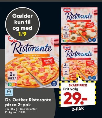 Bilka Dr. oetker ristorante pizza 2-pak tilbud