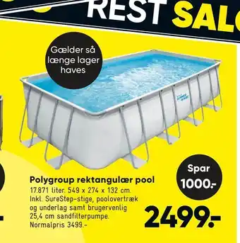 Bilka Polygroup rektangulær pool tilbud