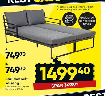 Bilka Bari dobbelt solseng tilbud