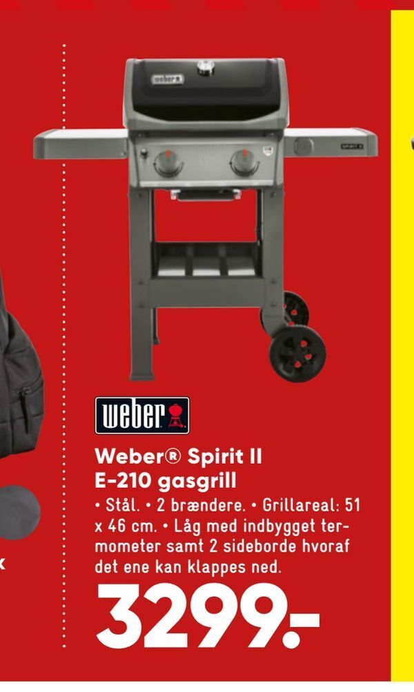 er® spirit ii e210 gasgrill tilbud hos Bilka