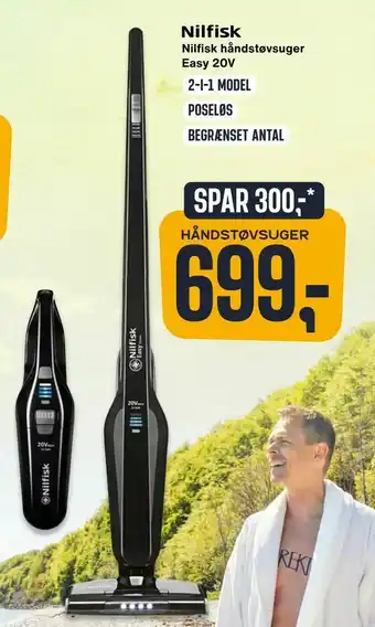 Skousen Nilfisk hånd støvsuger Easy 20V tilbud