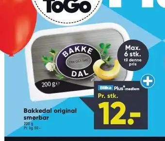 Bilka Bakkedal original smørbar - bilka plus-medlem tilbud