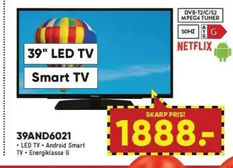 Bilka 39" led smart tv tilbud