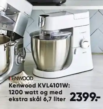 Bilka Kenwood kvl4101w: 1200 watt og med ekstra skål 6,7 ltr. tilbud