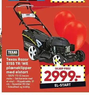 Bilka Texas razor 5155 tr/we pæneklipper m. elstart tilbud