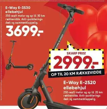 Bilka E-way e-3530 el. e-2520 elløbehjul tilbud
