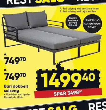 Bilka Bari dobbelt solseng tilbud