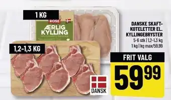 Løvbjerg Danske skaftkoteletter el. kyllingebryster tilbud