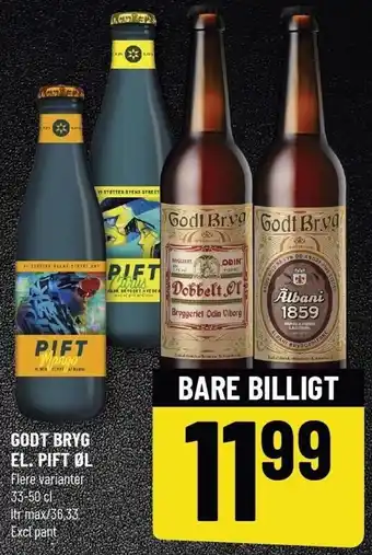 Løvbjerg Godt bryg el. pift øl tilbud