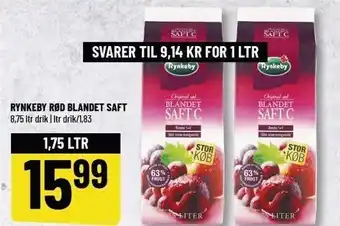 Løvbjerg Rynkeby rød blandet saft tilbud