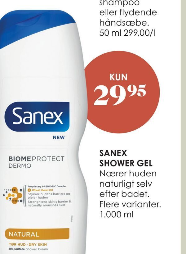 Sanex shower gel tilbud hos Matas