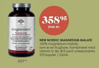 Matas New nordic magnesium malate tilbud