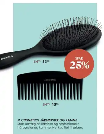 M.cosmetics hårbørster og kamme