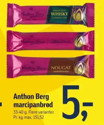 Føtex Anthon berg marcipanbrød whisky tilbud