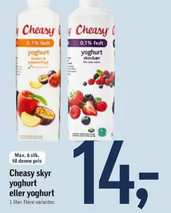 Føtex Cheasy yoghurt fersken & passionsfrugt tilbud