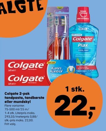 Kvickly Colgate tandpasta tilbud