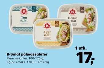 Kvickly K-salat æggesalat tilbud
