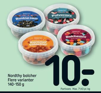 REMA 1000 Nordthy bolcher tilbud