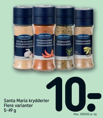 REMA 1000 Santa Maria krydderier tilbud