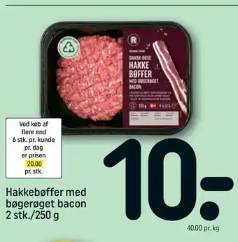 REMA 1000 Hakkebøffer med bøgerøget bacon tilbud