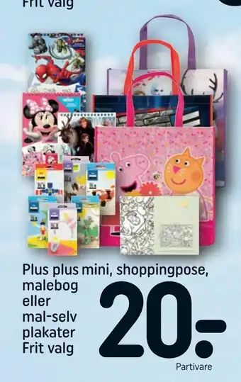 Plus plus mini, shoppingpose, malebog eller mal-selv plakater