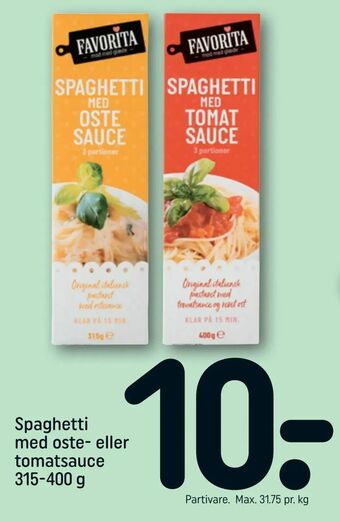 REMA 1000 Spaghetti med oste- eller tomatsauce tilbud