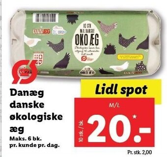 Lidl Danæg danske økologiske æg tilbud