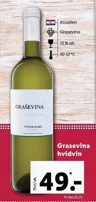 Lidl Grasevina hvidvin tilbud