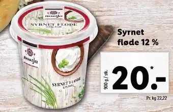 Lidl Syrnet fløde 12 % tilbud