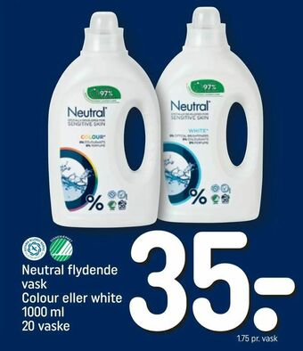 REMA 1000 Neutral flydende vask Colour eller white tilbud