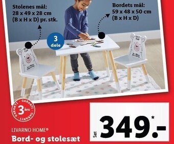 Lidl Bord og stolesæt tilbud