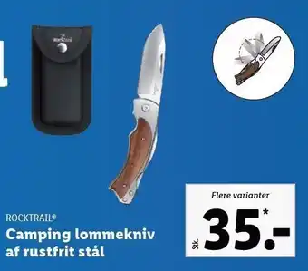 Lidl Camping lommekniv af rustfri stål tilbud
