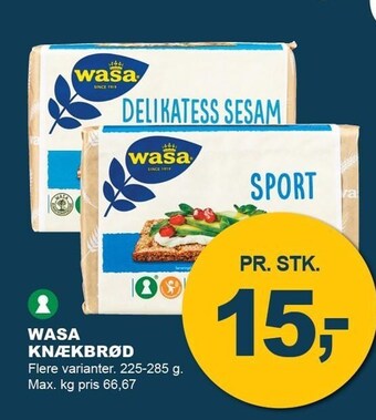 Wasa knækbrød - flere varianter