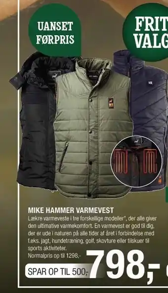 Land & Fritid Mike hammer varmevest tilbud