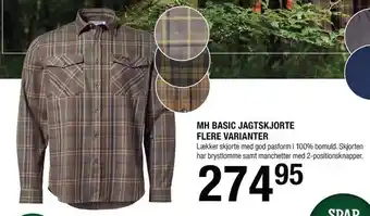 Land & Fritid Mh basic jagtskjorte - flere varianter tilbud