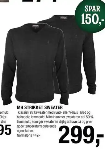 Land & Fritid Mh strikket sweater tilbud
