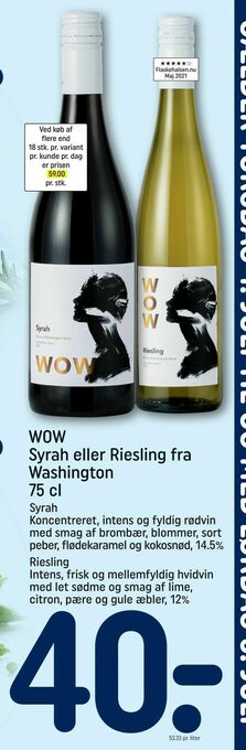 WOW Syrah eller Riesling fra Washington