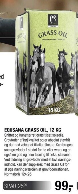 Land & Fritid Equsana grass oil 12 kg tilbud