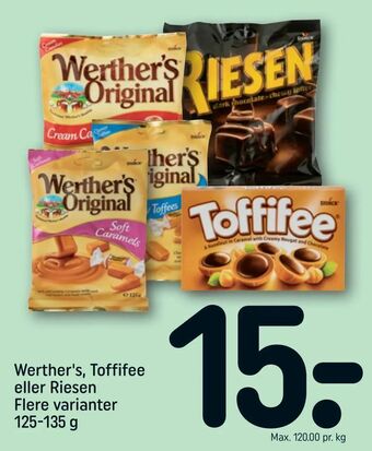 Werther's, Toffifee eller Riesen