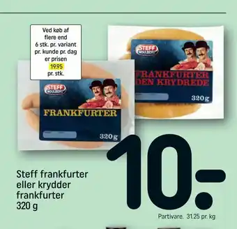 REMA 1000 Steff frankfurter eller krydder frankfurter tilbud
