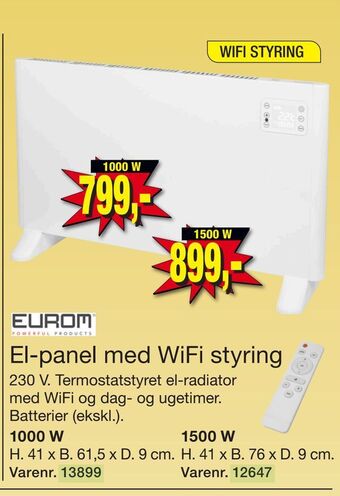 Harald Nyborg El-panel med wifi styring tilbud